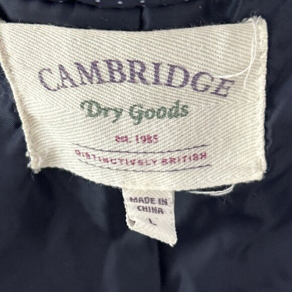 Cambridge Navy Blue Quilted Vest Sz Large Zip Front Lightweight Layering Jacket - Picture 3 of 10